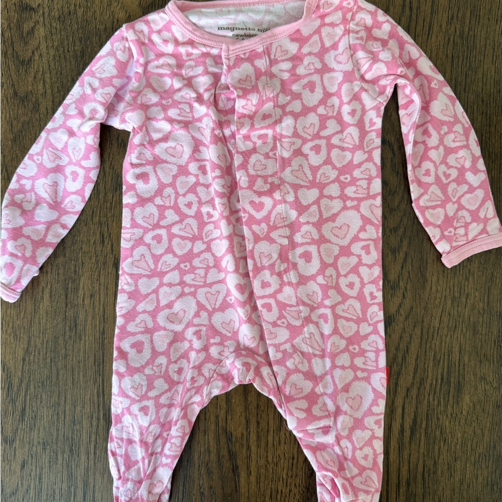 Magnetic Me newborn Pink Heart Kids Footie